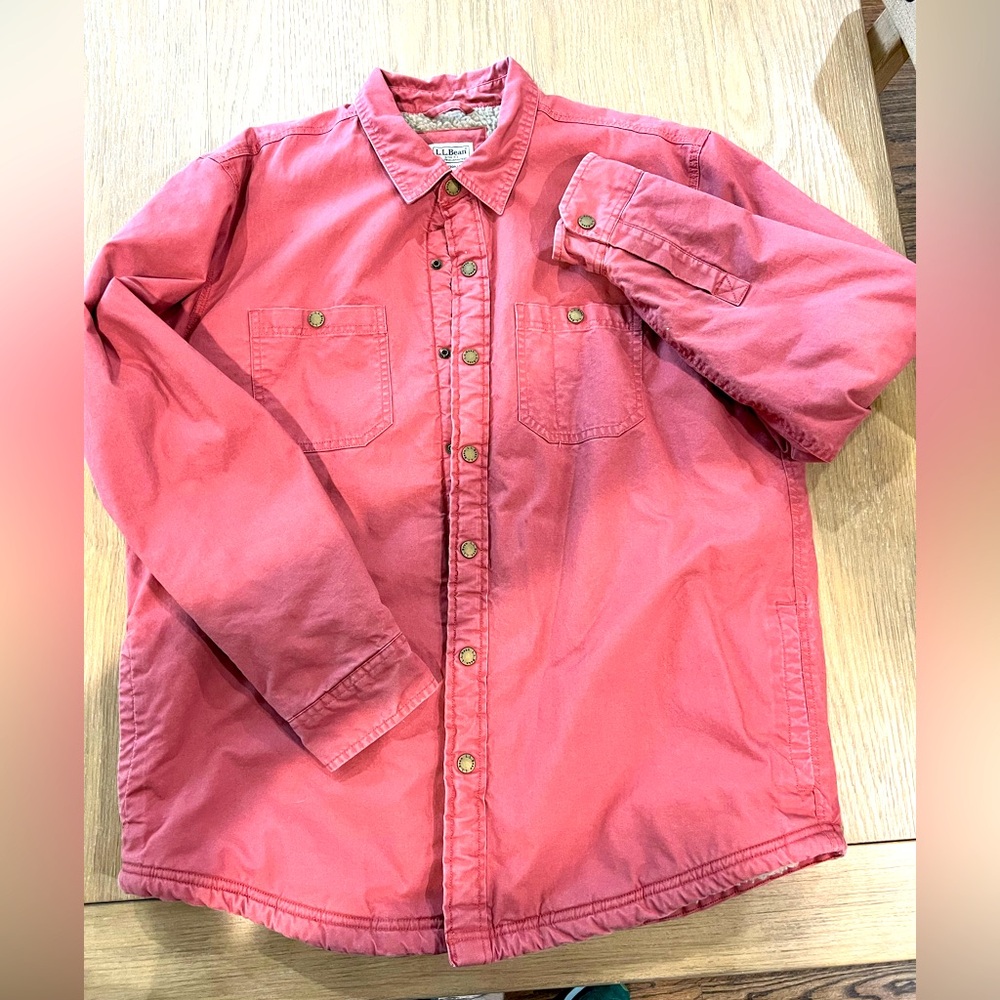 LL Bean Sherpa Lined Jac Shirt